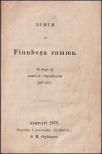 Rímur af Finnboga ramma - Rímur af Geirarði og Elínborgu - Sneglu-Halli # 89455