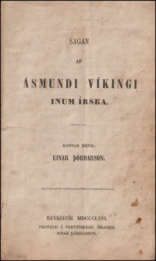 Sagan af Ásmundi víkingi inum írska # 89460