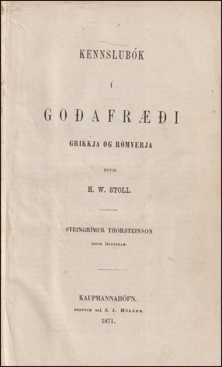 Kennslubók í goðafræði Grikkja og Rómverja # 86463