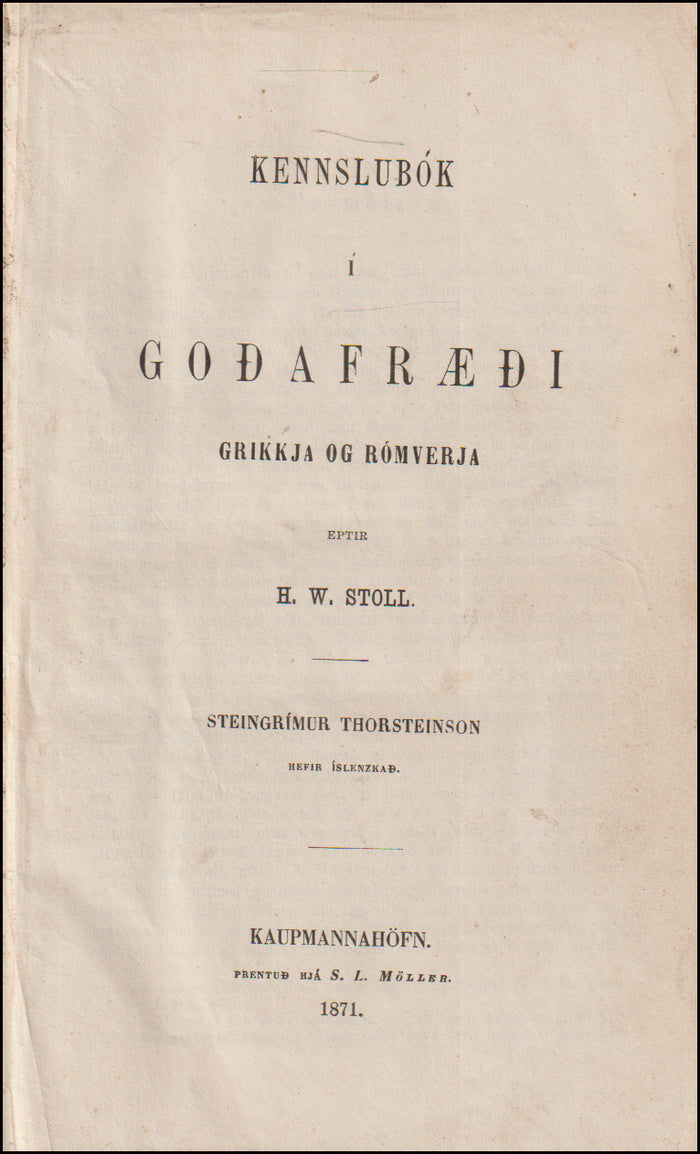 Kennslubók í goðafræði Grikkja og Rómverja # 86463