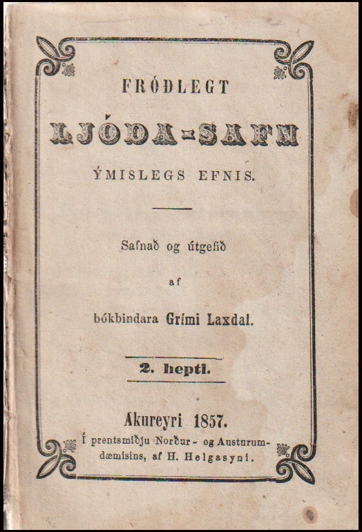 Fróðlegt ljóða-safn ýmislegs efnis # 89479