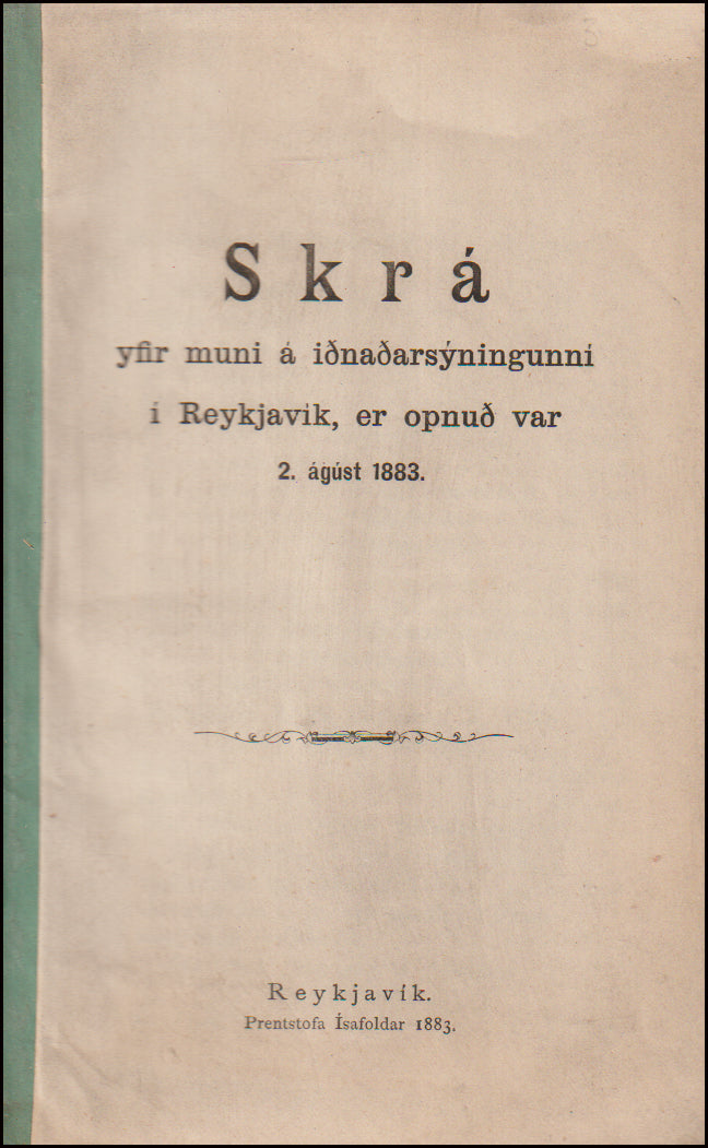 Skrá yfir muni á iðnsýningunni í Reykjavík # 89481