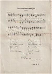 Programm fyrir skemmtidag verzlunarmanna í sept. 1894 á Ártúni # 89487