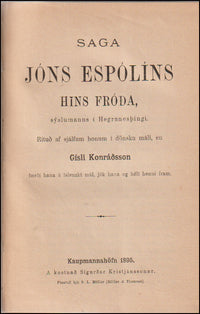 Saga Jóns Espólíns hins fróða # 89494