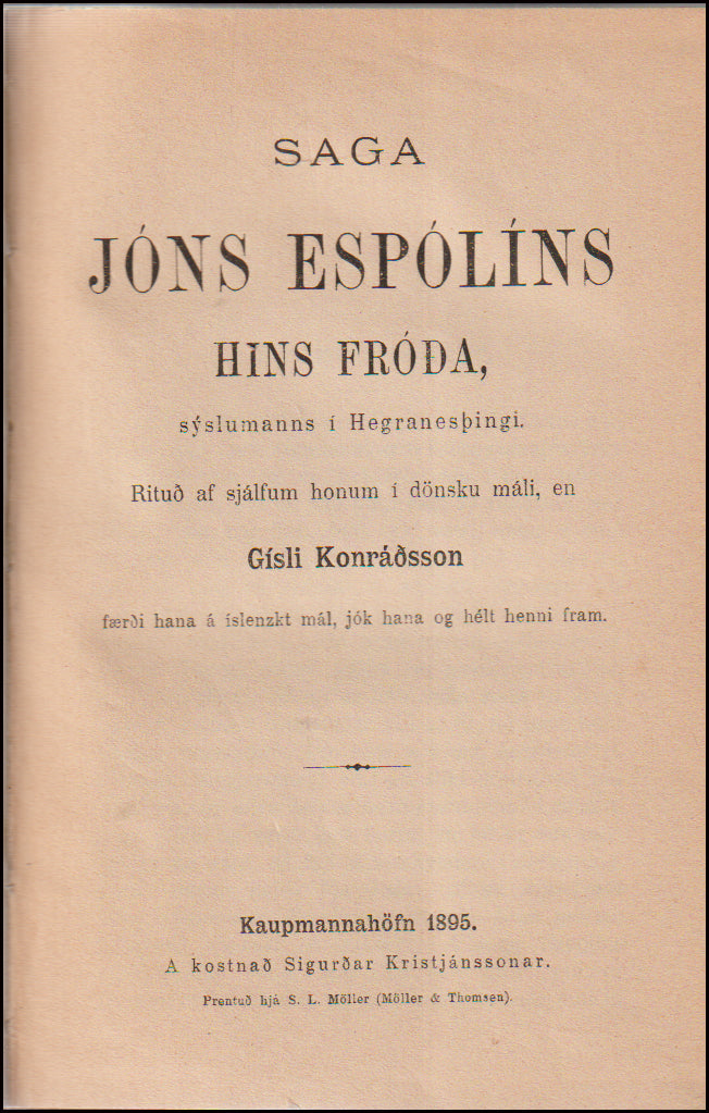 Saga Jóns Espólíns hins fróða # 89494