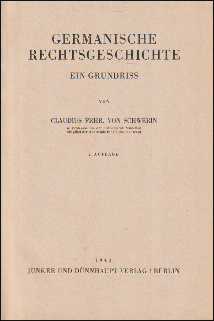 Germanische Rechtsgeschichte # 89553