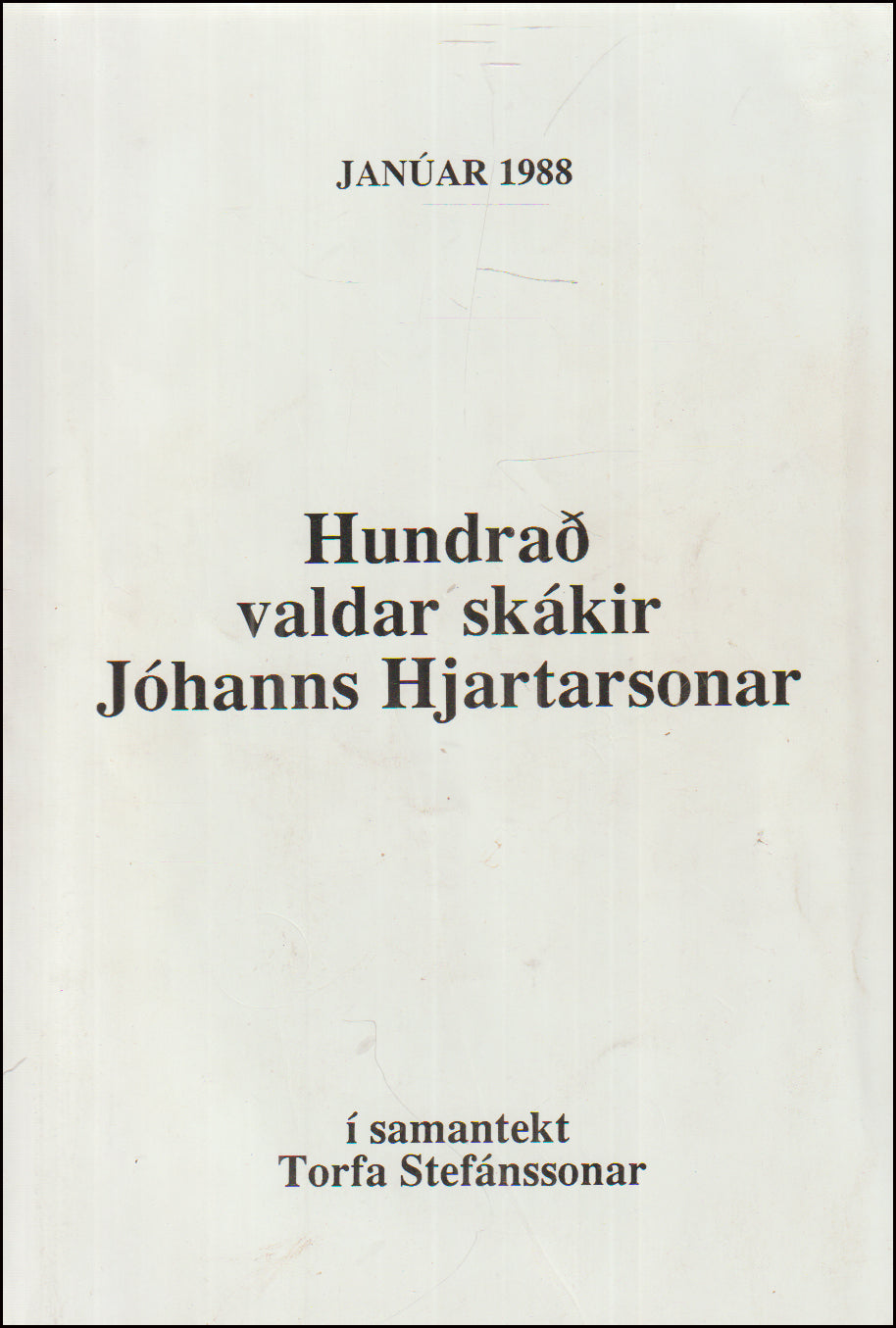 Hundrað valdar skákir Jóhanns Hjartarsonar # 89610