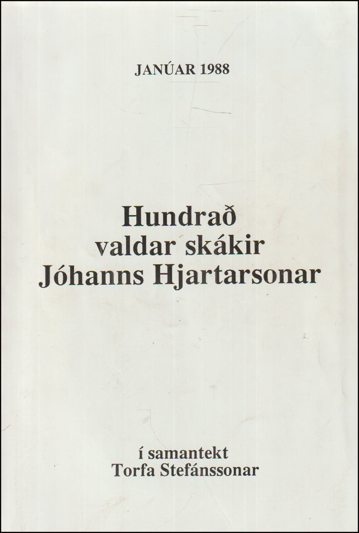 Hundrað valdar skákir Jóhanns Hjartarsonar # 89610