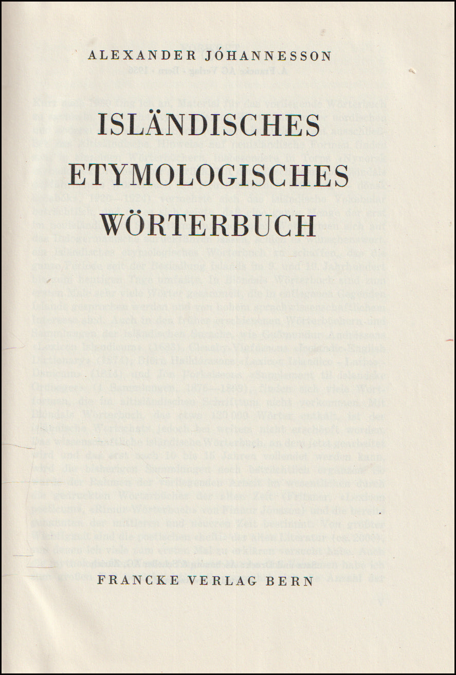 Isländisches etymologisches Wörterbuch # 89736