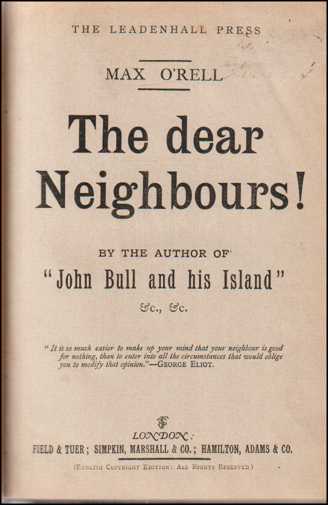 The Dear Neighbours! # 89822