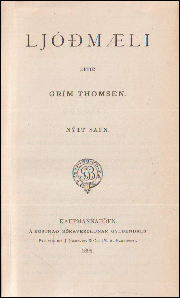 Ljóðmæli eptir Grím Thomsen # 89827