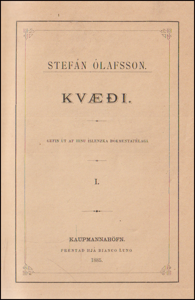 Kvæði eptir Stefán Ólafsson # 89845