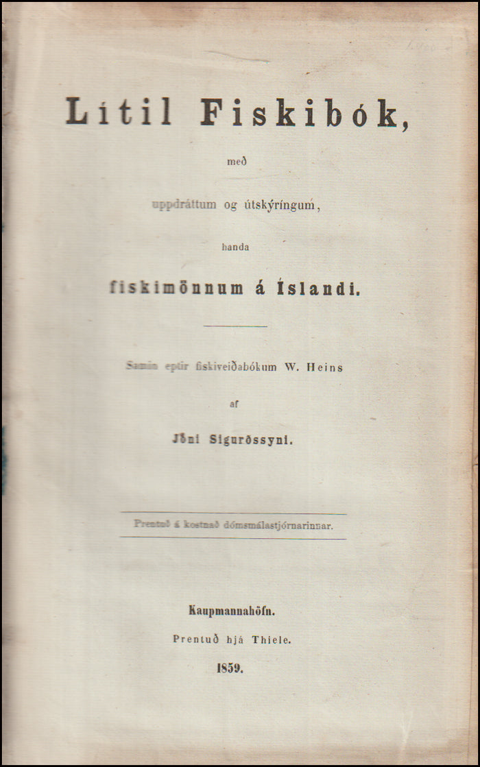 Lítil fiskibók með uppdráttum og útskýringum # 89859