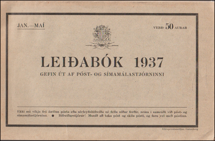 Leiðabók 1937 # 89881