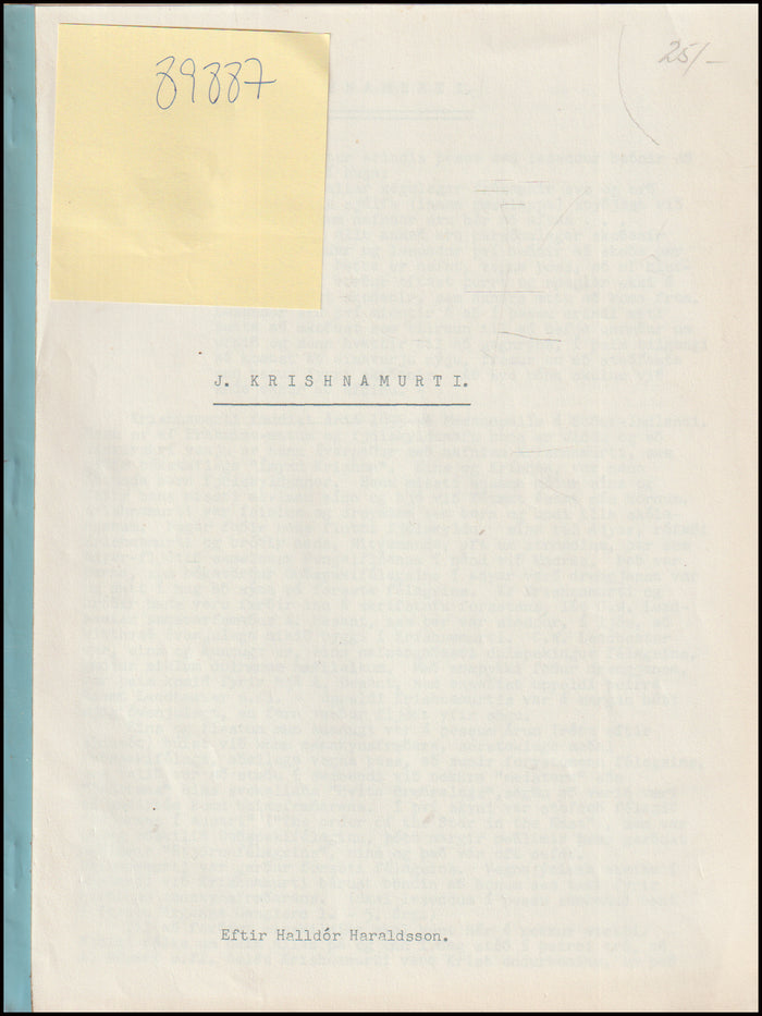 J. Krishnamurti # 89887
