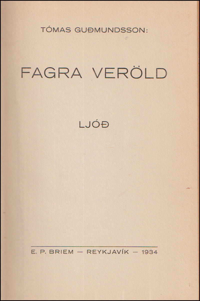Fagra veröld # 89909