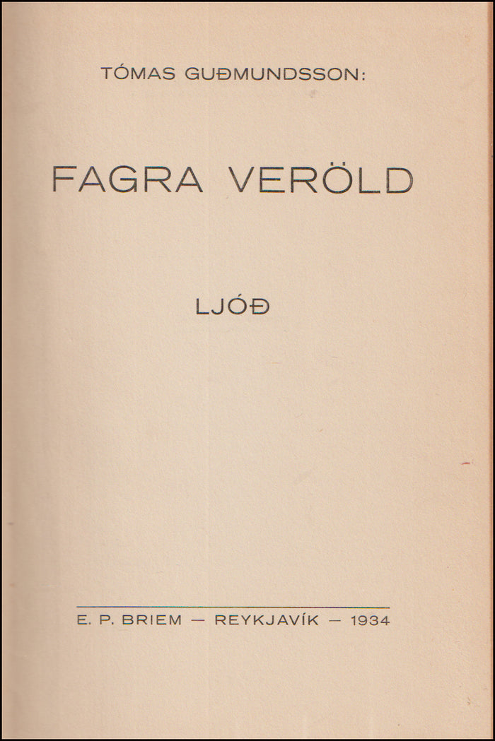 Fagra veröld # 89909