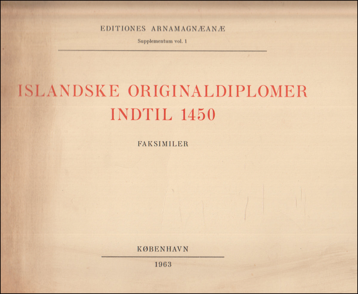 Islandske originaldiplomer indtil 1450 # 89924