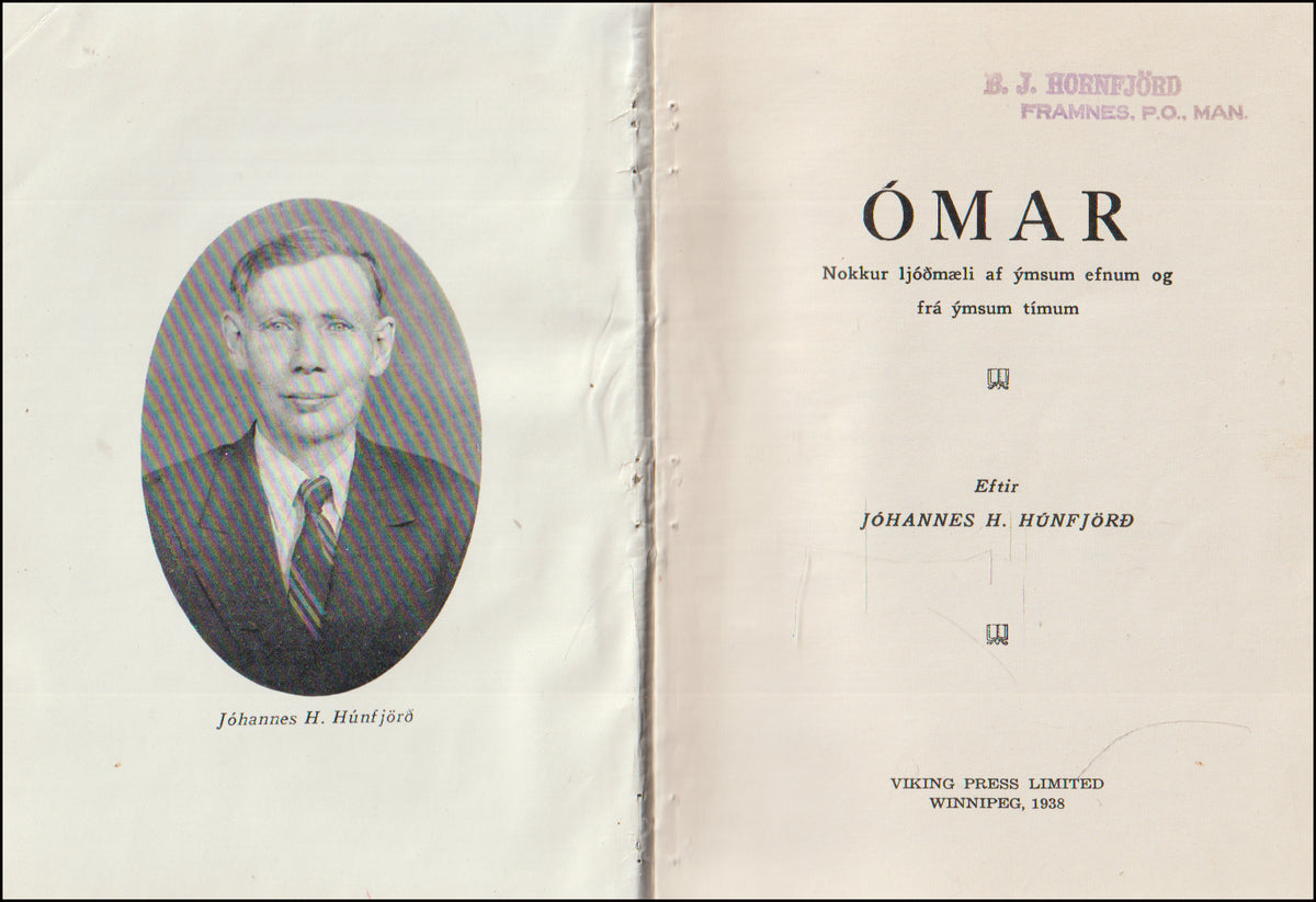 Ómar. Nokkur ljóðmæli af ýmsum efnum og frá ýmsum tímum # 89928