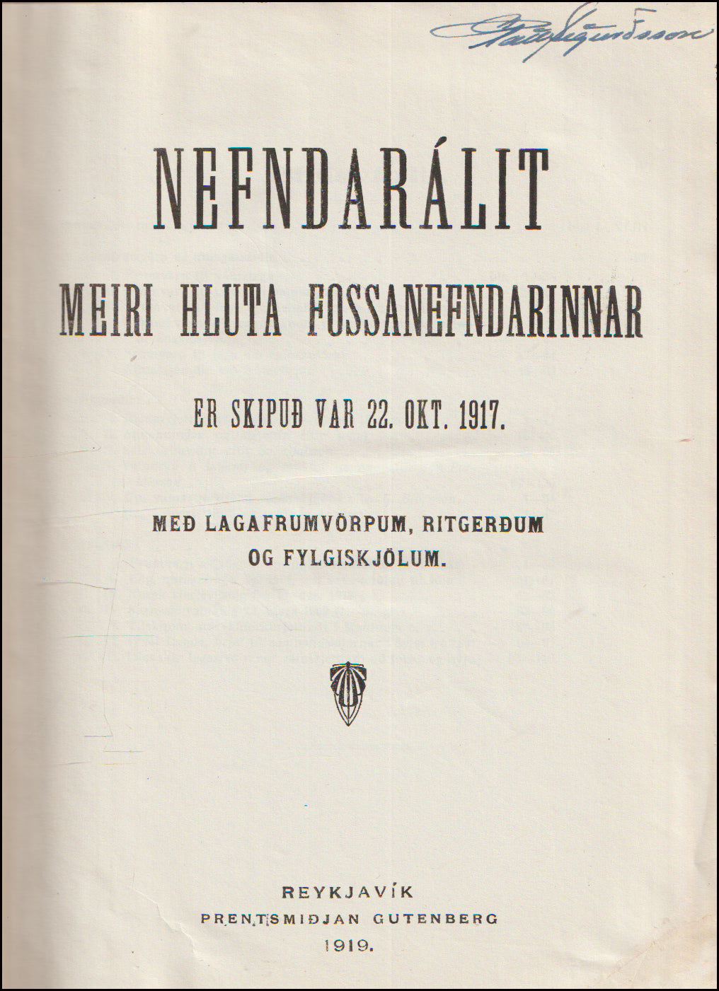 Álit Fossanefndar # 89947