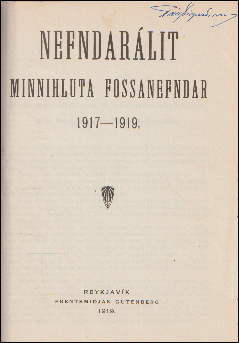 Álit Fossanefndar # 89947