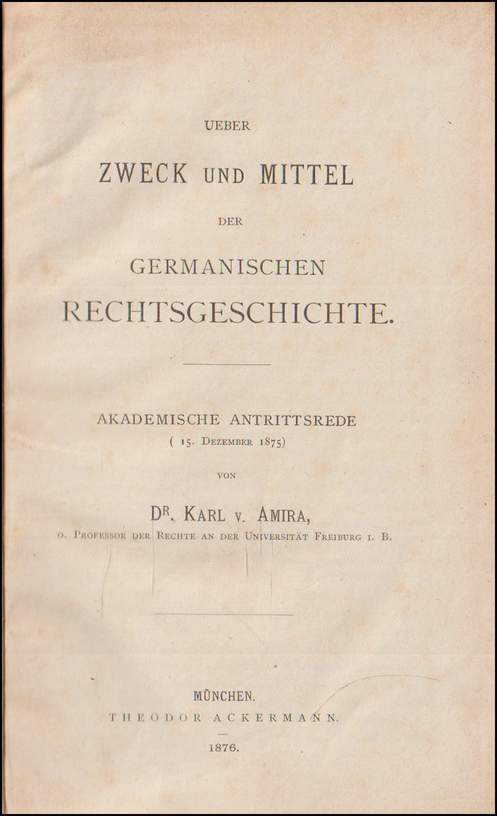 Ueber Zweck und Mittel der germanischen Rechtsgeschichte # 90004