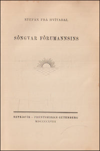 Söngvar förumannsins