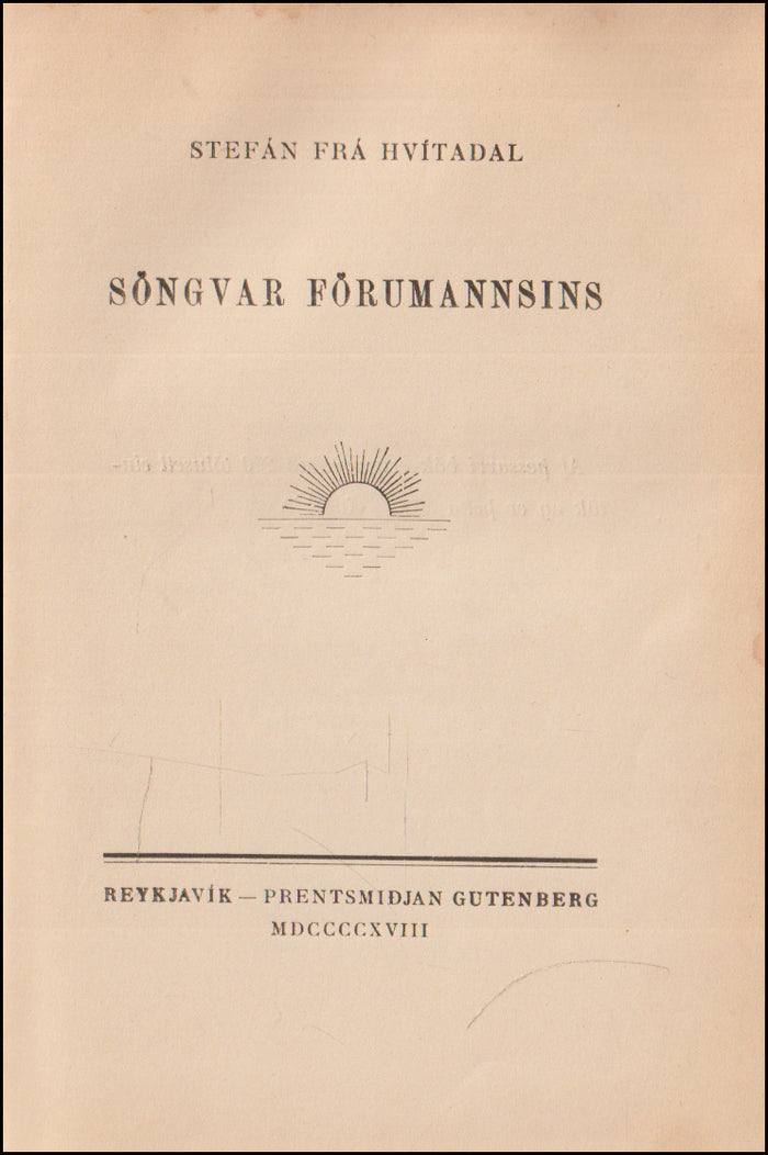 Söngvar förumannsins