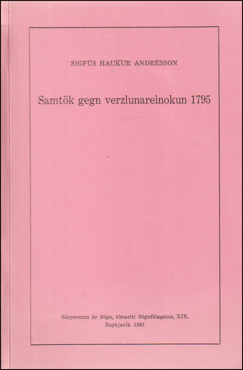Samtök gegn verzlunareinokun 1795 # 90173