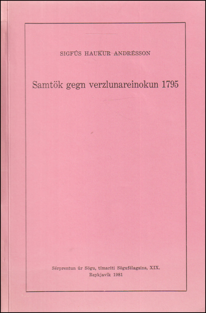 Samtök gegn verzlunareinokun 1795 # 90173