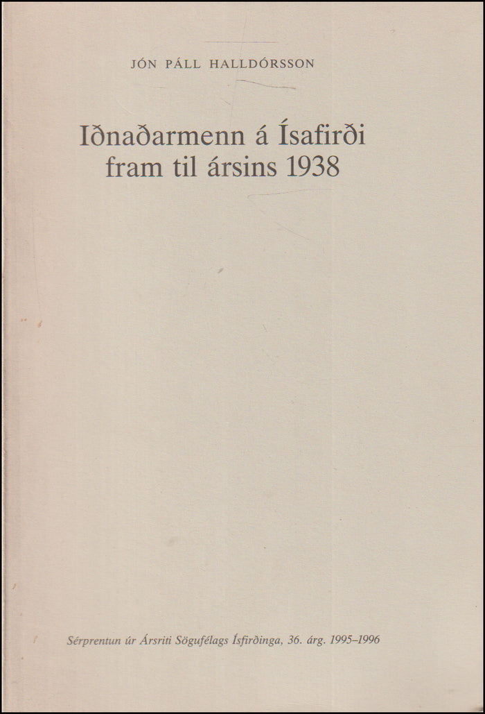 Iðnaðarmenn á Ísafirði fram til ársins 1938 # 90273