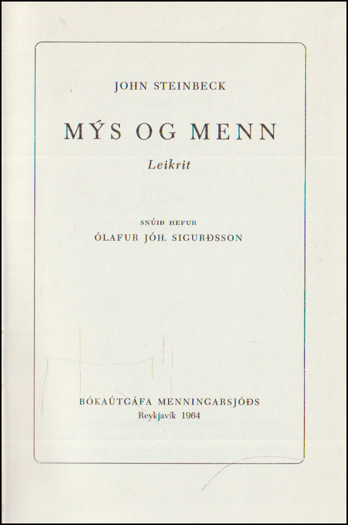 Mýs og menn # 90276