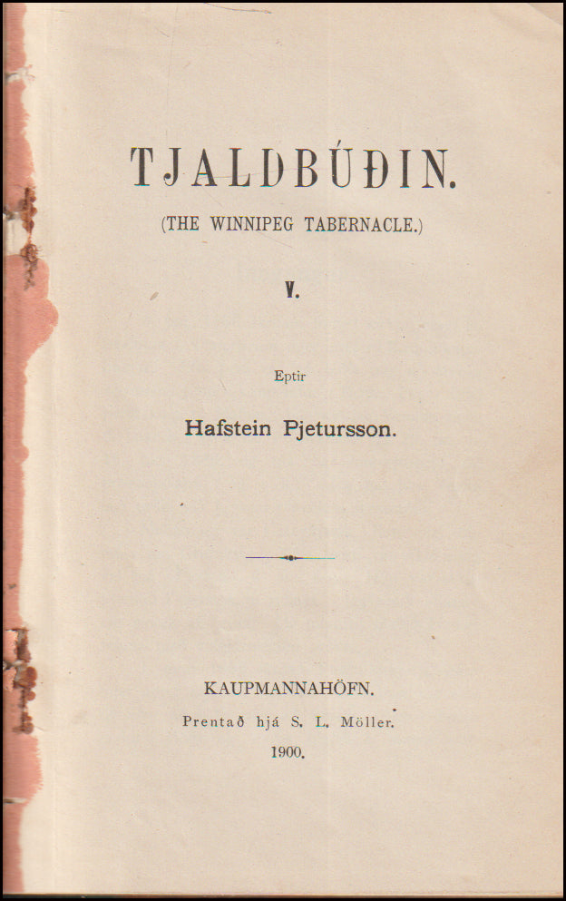 Tjaldbúðin (The Winnipeg Tabernacle) V-IX # 90313
