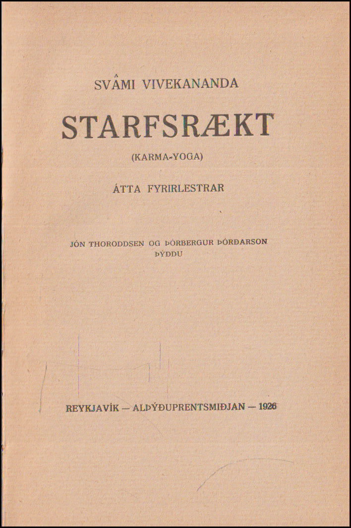 Starfsrækt (Karma-yoga) # 90331