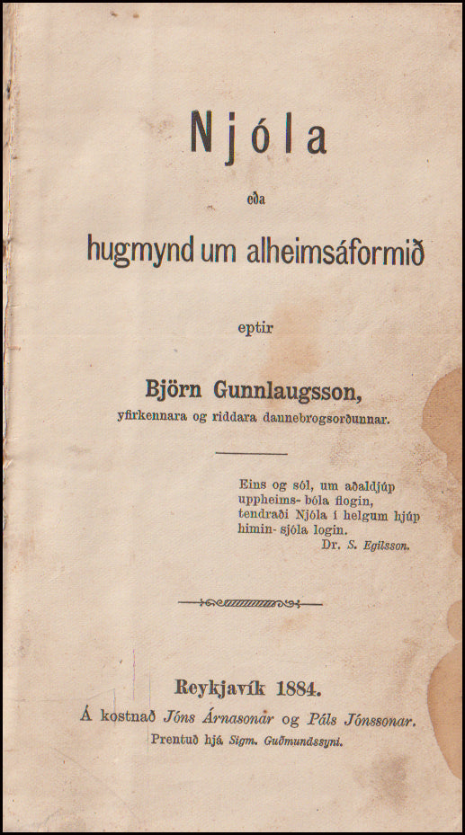 Njóla eða Hugmynd um alheimsáformið # 90358