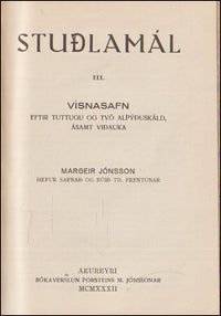Stuðlamál I-III # 90438