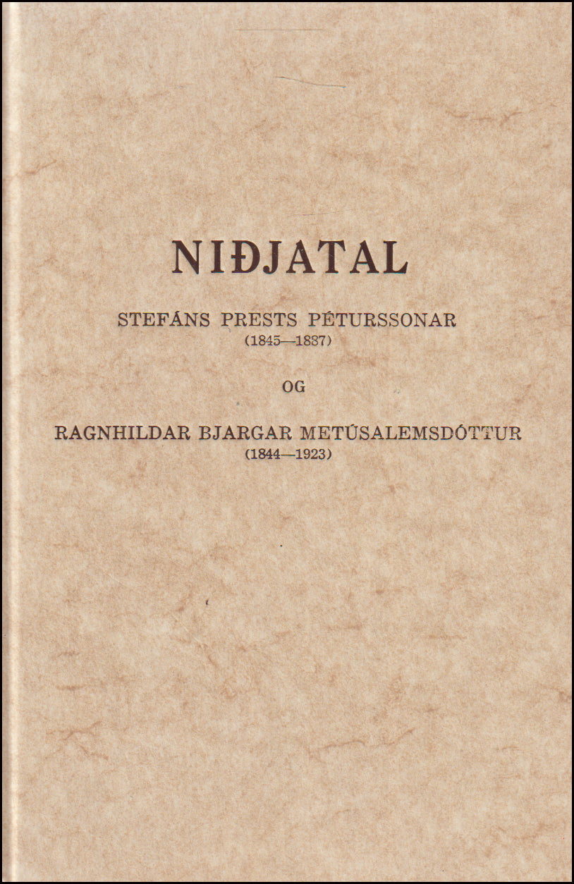 Niðjatal Stefáns Péturssonar og Ragnhildar Bjargar Metúsalemsdóttur # 90459