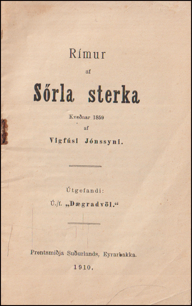 Rhymes of Sorla the Strong # 32303