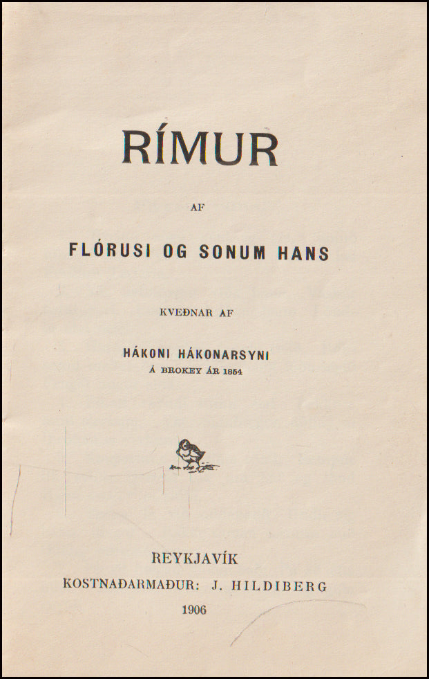 Rímur af Flórusi og sonum hans # 90509