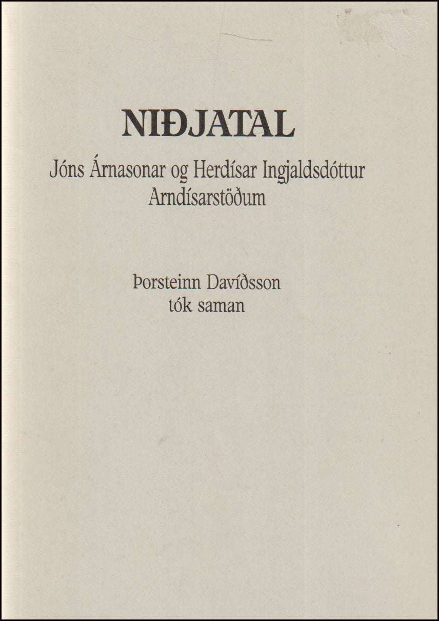 Niðjatal Jóns Árnasonar og Herdísar Ingjaldsdóttur # 90537