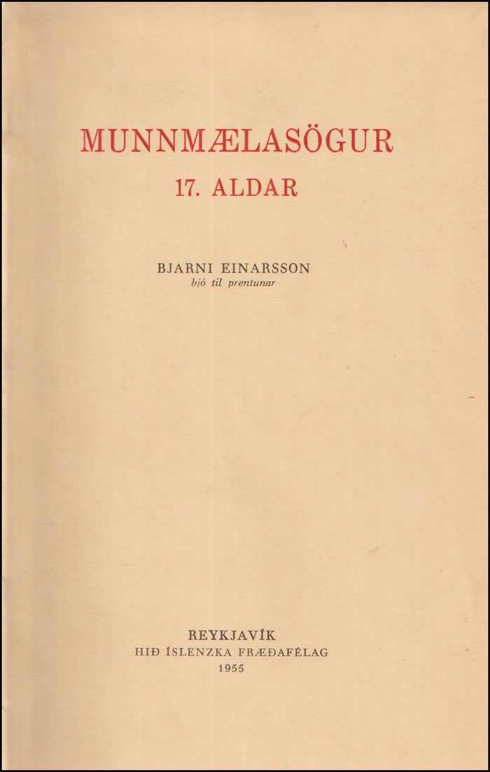 Munnmælasögur 17. aldar # 59001
