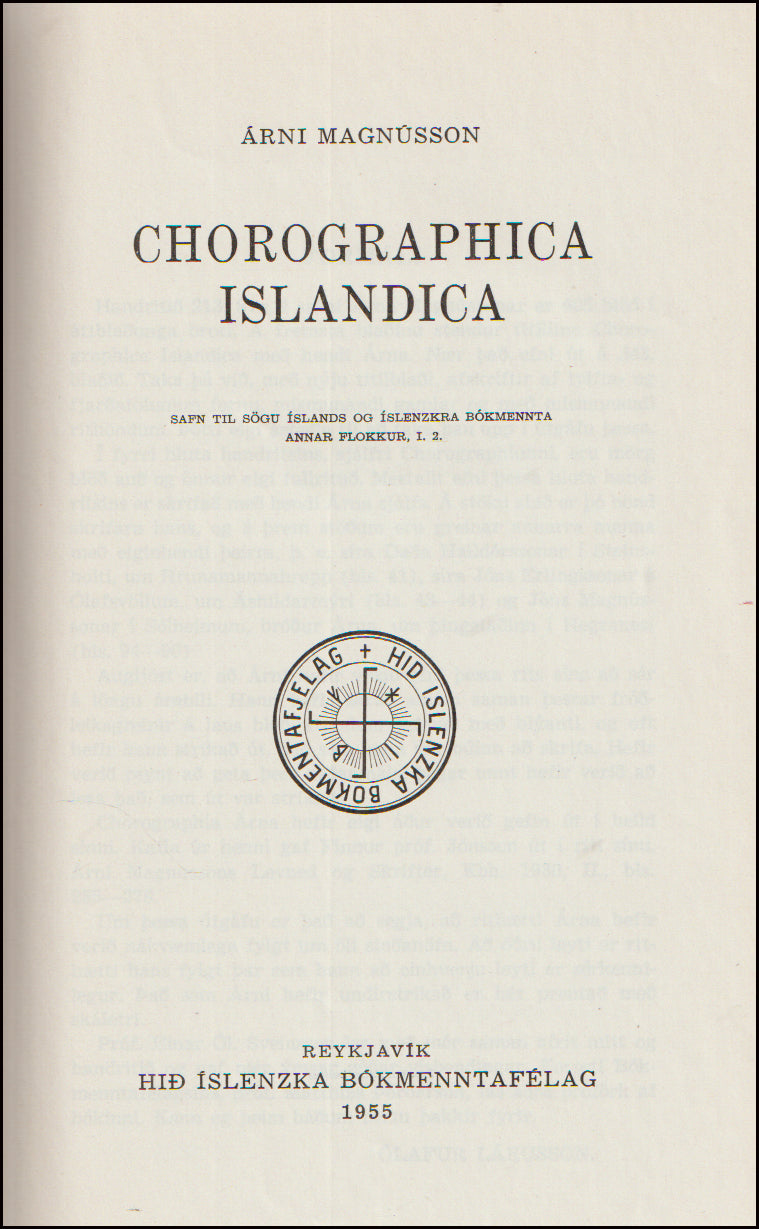 Munnmælasögur 17. aldar - Chorographica Islandica # 90706