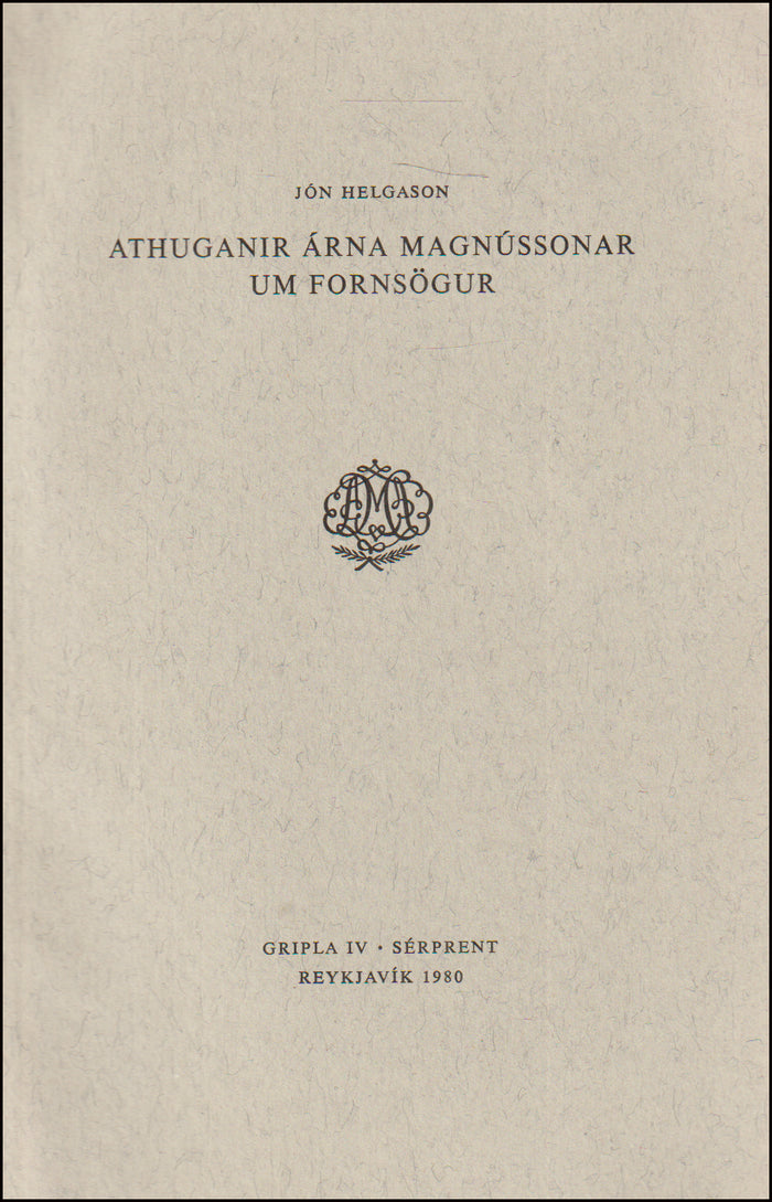 Athuganir Árna Magnússonar um fornsögur # 90720