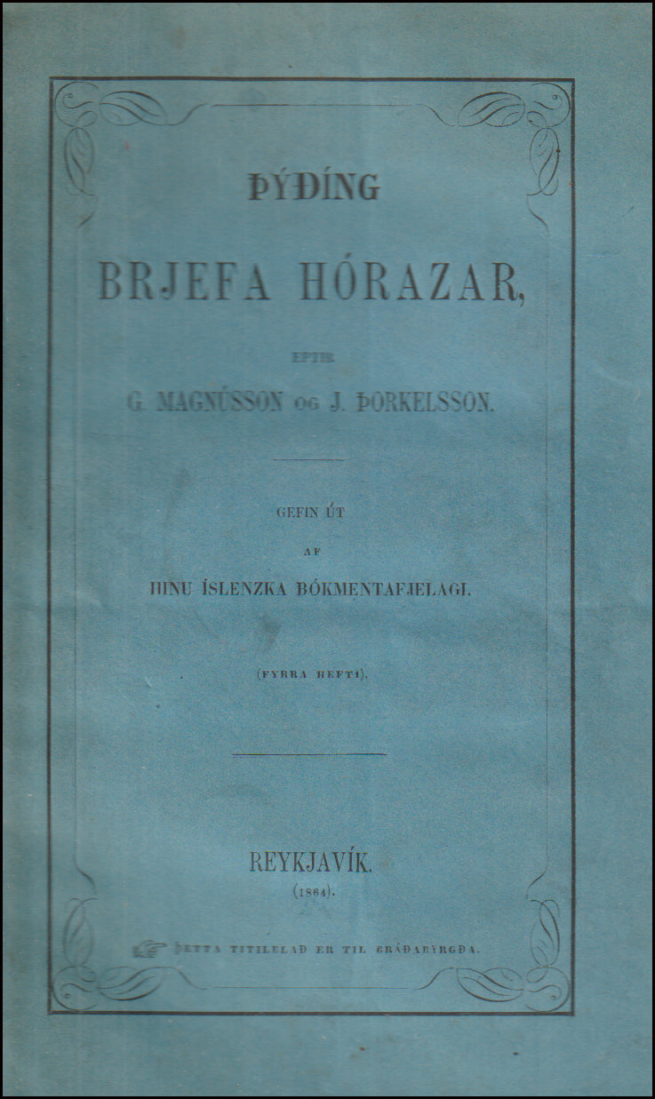 Þýðing brjefa Hórazar # 90729