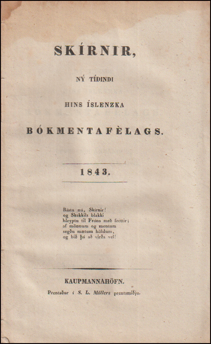 Skírnir. Seytjándi árgangur # 90749