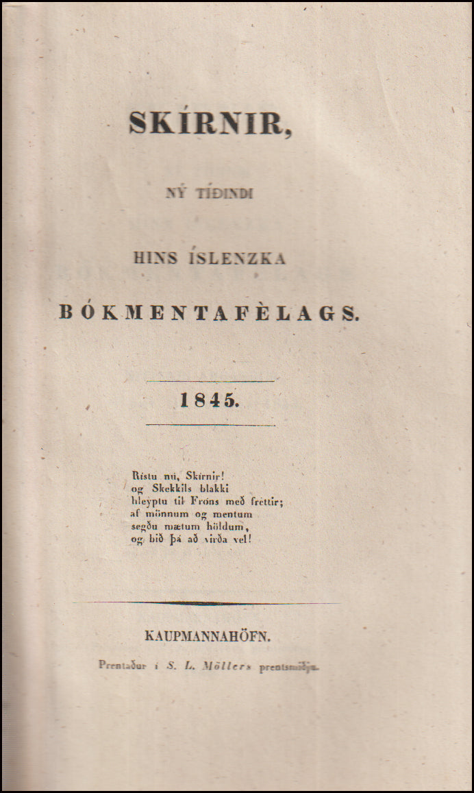Skírnir. Nítjándi árgangur # 90750