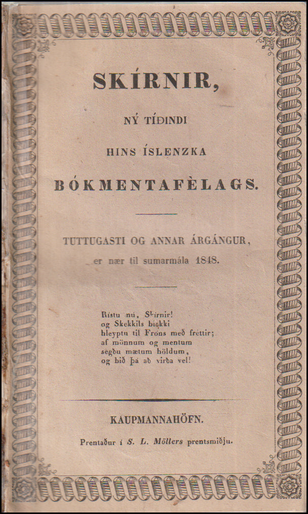 Skírnir. Tuttungasti og annar, þriðji og fjórði árgangur # 90752