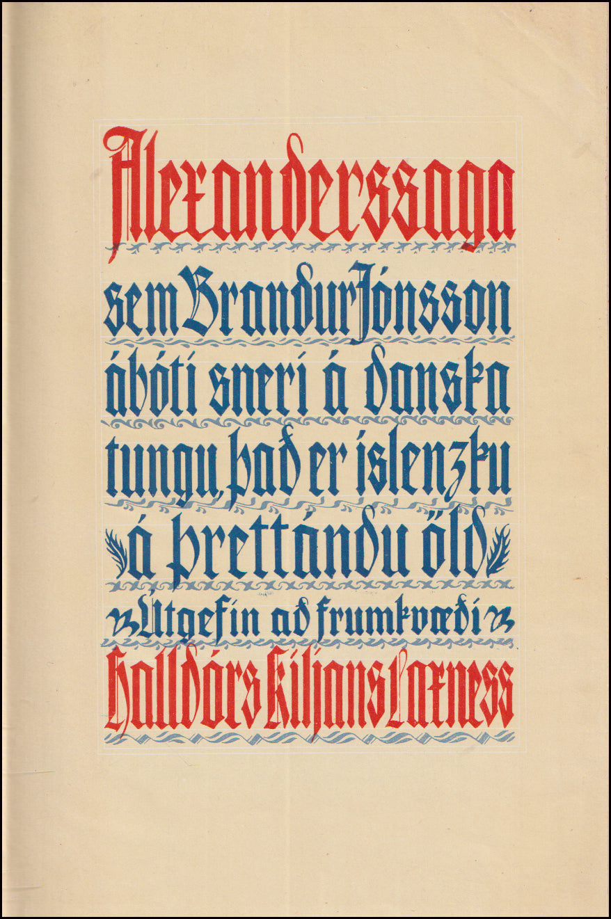 Alexandreis það er Alexanders saga mikla # 90759