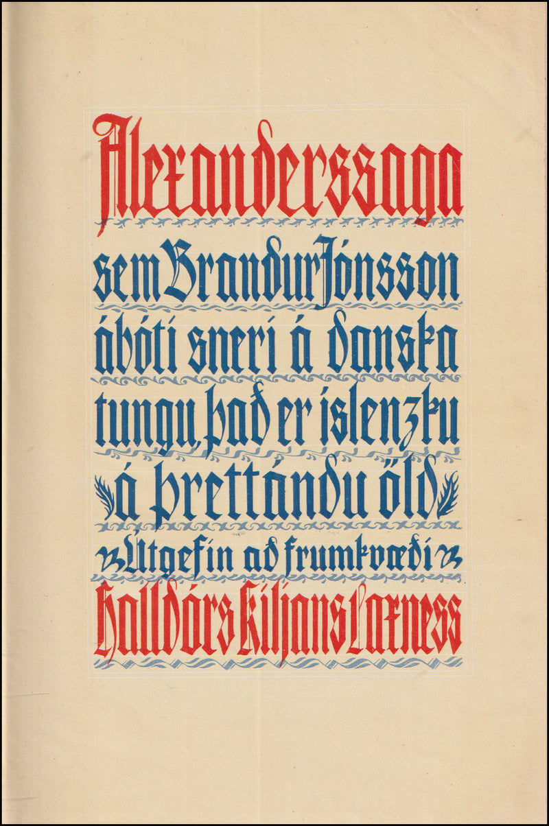Alexandreis það er Alexanders saga mikla # 90759