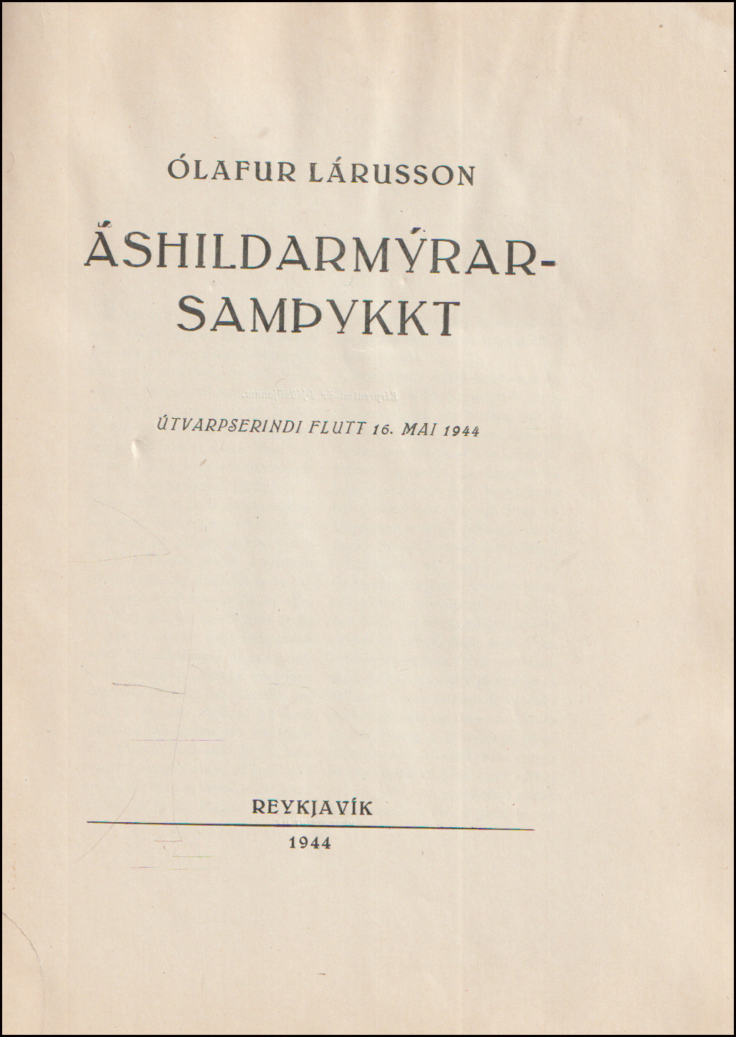 Áshildarmýrarsamþykkt # 90765